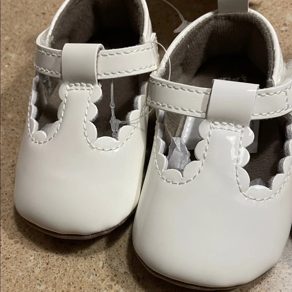 Child of Mine White and Brown Baby Shoe Set